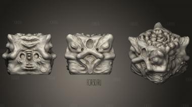Cthulhoid Cube stl model for CNC